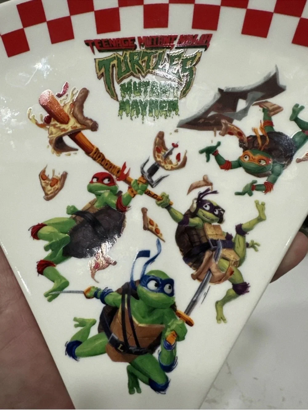 Nickelodeon~TEENAGE MUTANT NINJA TURTLES~Pizza Slice Shaped Plate 2023